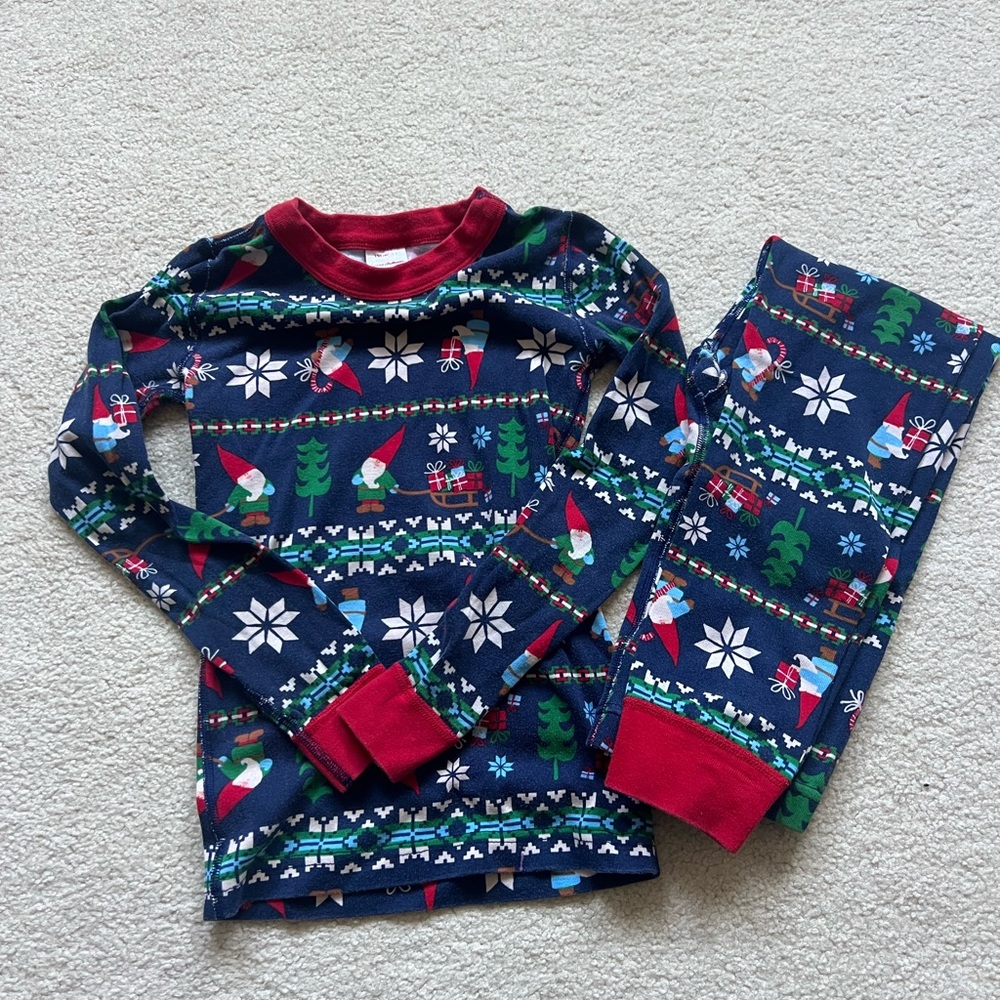 Hanna Andersson Kids Pajama Set - Red and Blue